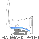 HAUTAU ATRIUM HS Griffgarnitur PZ innen, TS 68-92 mm, Alu silber eloxiert