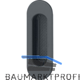 HOPPE Hebeschiebet�rmuschel oval, Aluminium schwarz matt
