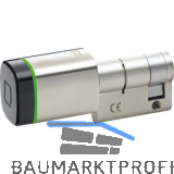 DORMAKABA Digitalhalbzylinder evolo smart, 30 mm, Messing vernickelt matt