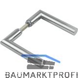 HOPPE Dr�ckerpaar Amsterdam, ohne Rosetten, Edelstahl matt