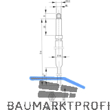 BKS Treibriegelstange 9006, 1414 mm, f�r Planet T�rdichter, unten, verzinkt
