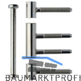 Einbohrband 3-tlg. Typ 335 � 15 mm, Stahl vernickelt