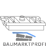 ROTO NT/NX Auflauf f�r Stulpmontage Fl�gelteil Falzluft 12 mm grau