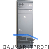 RENZ Paketkasten QUBO - L, mit Sprechfeld, Graualuminium