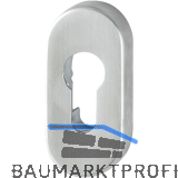 Innenrosette zu Sicherheitsrosette PZ, oval, Edelstahl matt