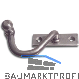 Kurbelreiber mit Eisenknopf auf eckiger, gerader Platte, Stahl blank, rechts, 25