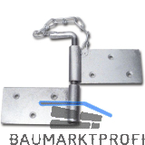 Bauh�ttenscharnier 80 mm, Stahl blank
