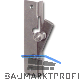 Fensterspreizel mit Messingknopf, rechts, 45 mm, Stahl blank