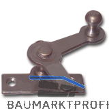 Zungenreiber mit Eisenknopf auf eckiger, austr. Platte, Stahl blank 20 mm rechts