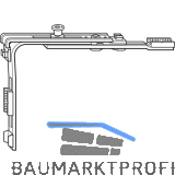 ROTO NT/NX Eckumlenkung kurz 1P-Zapfen silber