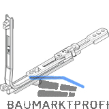 ROTO NT/NX Eckumlenkung Drehkipp 1V-Zapfen silber