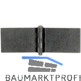 Anschwei�scharnier Rolle � 22 mm, Bandlappen 75x60 mm,Stahl blank