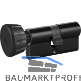 DORMAKABA Knaufzylinder expert plus, verschiedensperrend, 75/K55 schwarz