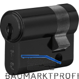 DORMAKABA Einbauhalbzylinder expert plus, verschiedensperrend, 60 mm, schwarz