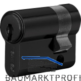 DORMAKABA Einbauhalbzylinder expert plus, gleichsperrend, 60 mm schwarz