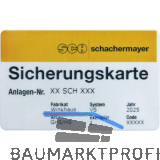 Sicherungskarte Zweitschrift Eigenprofil WINKHAUS/DORMAKABA/ABUS