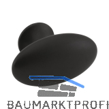 M�belknopf Oval Simple B 60 mm, H 35 mm, Zinkdruckguss schwarz matt