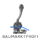 Huthaken Kufstein Breite 58 mm, H�he 148 mm, Zinkdruckguss eisenf�rbig br�niert