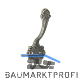 Huthaken Kufstein Breite 58 mm, H�he 148 mm, Zinkdruckguss altmessing br�niert