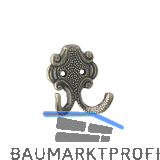 Mantelhaken Kufstein Breite 61 mm, H�he 66 mm,Zinkdruckguss altmessing br�niert