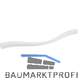 M�belgriff Fluid LA 192/224 mm, Breite 236 mm, ZN weiss matt lackiert