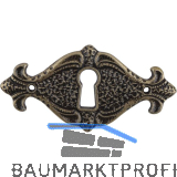 Schl�sselschild Faial Breite 78 mm, H�he 38 mm, ZN altmessing br�niert