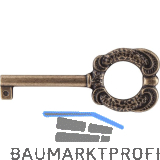 M�belschl�ssel Faial L�nge 83 mm, ZN altmessing br�niert