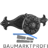 Knopf Faial mit Platte Breite 95 mm, Tiefe 24 mm, Zinkdruckguss Eisen br�niert