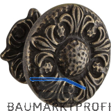 Knopf Faial � 33 mm, Tiefe 24 mm, ZN altmessing br�niert