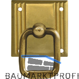 H�ngegriff Landhausstil klein quadratisch, Messing roh