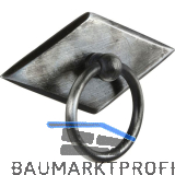 H�ngegriff Karo mit Schild Breite 68 mm, H�he 35 mm, Eisen altverzinnt