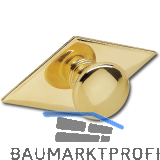 Knopf Karo mit Schild Knopf- � 25 mm, Breite 68 mm, H�he 35 mm, Messing poliert