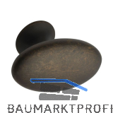 M�belknopf Oval Simple B 60 mm, H 35 mm, Zinkdruckguss antik braun