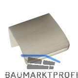 Griffleiste Edge Straight LA 20 mm, L�nge 40 mm, Aluminium Edelstahl Effekt