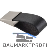 Knopf Safari Breite 24, Tiefe 26 mm, Leder/ZN schwarz/Edelstahl Effekt