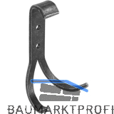Mantelhaken Kappl B 55 mm, H 112 mm, Eisen schwarz verzinkt passiviert