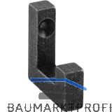 Mantelhaken Ischgl B 10 mm, H 40 mm,Eisen verzinkt schwarz passiviert