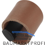 M�belknopf Drum LA 32, Breite 40 mm, Leder/ZN cognac/schwarz matt