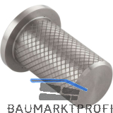 M�belknopf Harlequin � 17 , Tiefe 33 mm, Edelstahl ger�ndelt