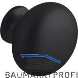 Knopf Comprido � 32 mm, Tiefe 26,5 mm, ZN schwarz matt