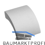 Knopf Terra Breite 30 mm, Tiefe 25 mm, ZN alufarbig