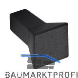 Knopf Flora Breite 15 mm, Tiefe 24 mm, ZN schwarz matt