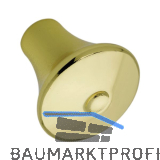 Knopf Kapys � 24 mm, Tiefe 24 mm, ZN vermessingt poliert