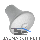 Knopf Kapys � 24 mm, Tiefe 24 mm, ZN alufarbig