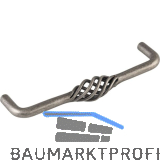 Griff Cage LA 128 mm, Breite 136 mm, Stahl altzinn antik