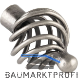 Knopf Cage � 34 mm, Tiefe 50 mm, Stahl altzinn antik