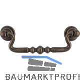 H�ngegriff Flores LA 96 mm, Breite 118 mm, Zinkdruckguss messing antik br�niert