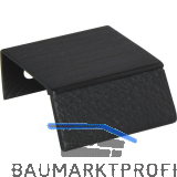 Griffleiste Bench LA 20, L�nge 40 mm, Aluminium schwarz geb�rstet/Leder schwarz