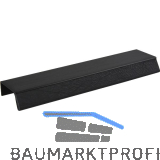 Griffleiste Bench LA 2x80,L�nge 200 mm,Aluminium schwarz geb�rstet/Leder schwarz