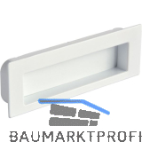 Muschelgriff Nicola B 112, Einlassma� 106,5 x 31 mm, ZN wei� gl�nzend